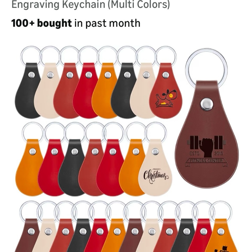 Leather Keychain - Multi-Color